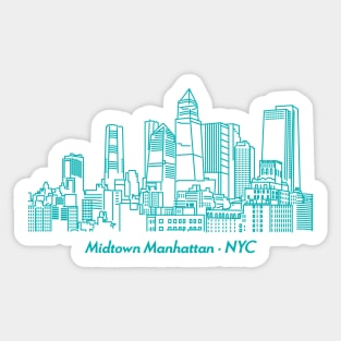 Midtown Manhattan skyline Sticker